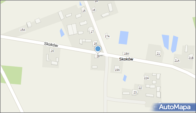 Skoków, Skoków, 19, mapa Skoków