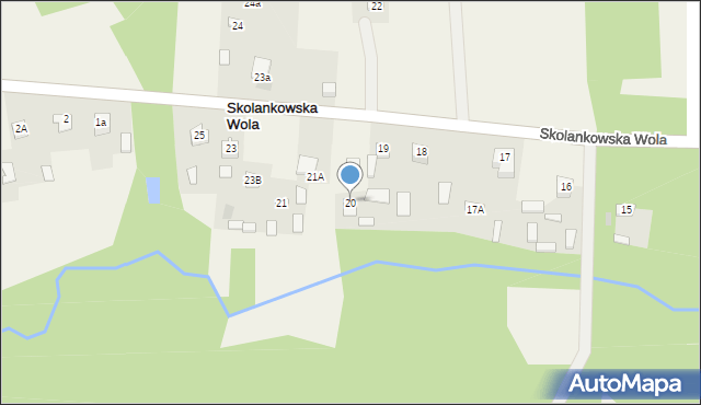 Skolankowska Wola, Skolankowska Wola, 20, mapa Skolankowska Wola