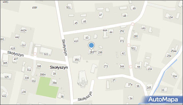 Skołyszyn, Skołyszyn, 293, mapa Skołyszyn