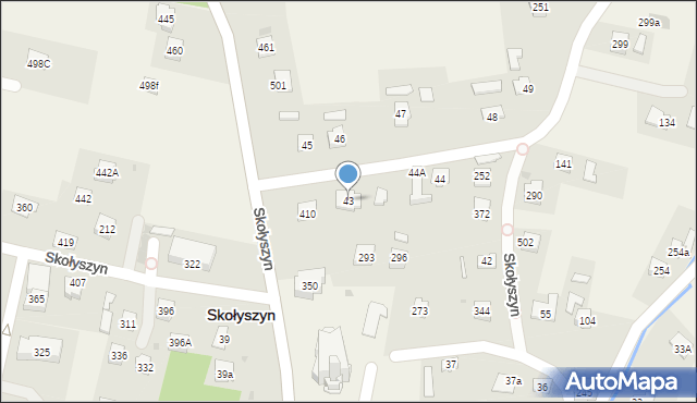 Skołyszyn, Skołyszyn, 43, mapa Skołyszyn
