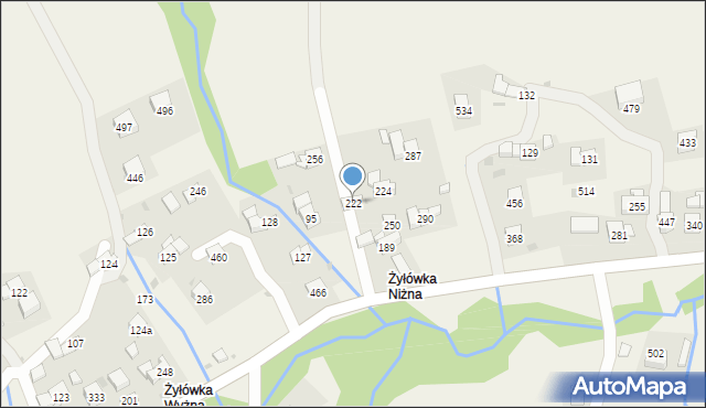 Skomielna Czarna, Skomielna Czarna, 222, mapa Skomielna Czarna