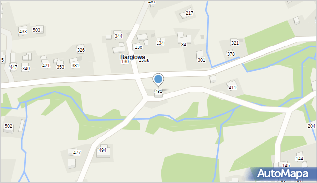 Skomielna Czarna, Skomielna Czarna, 481, mapa Skomielna Czarna