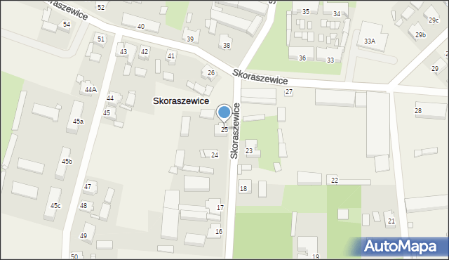 Skoraszewice, Skoraszewice, 25, mapa Skoraszewice