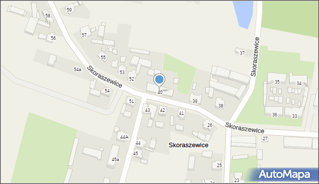 Skoraszewice, Skoraszewice, 40, mapa Skoraszewice