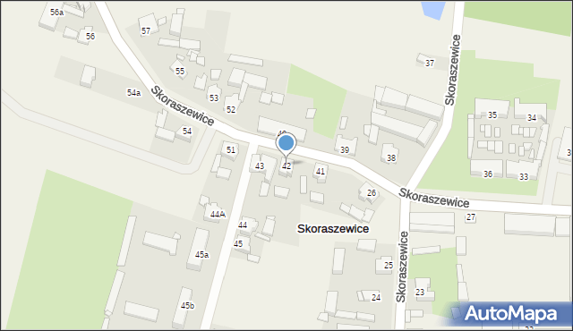 Skoraszewice, Skoraszewice, 42, mapa Skoraszewice