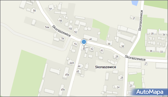 Skoraszewice, Skoraszewice, 43, mapa Skoraszewice