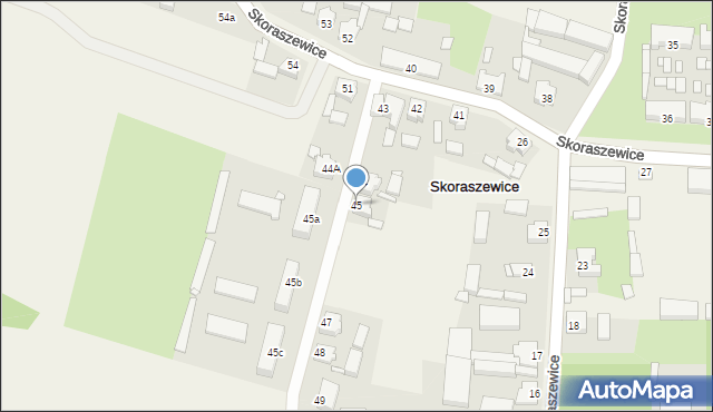 Skoraszewice, Skoraszewice, 45, mapa Skoraszewice