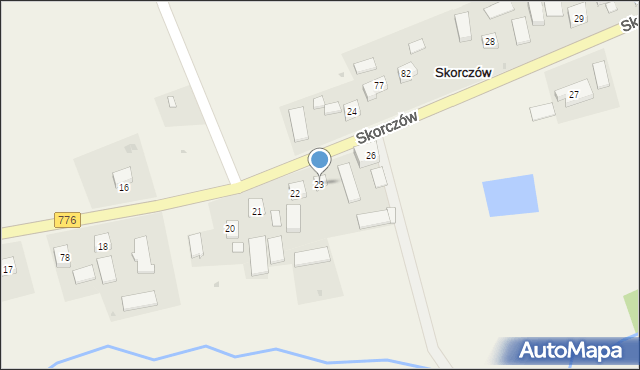 Skorczów, Skorczów, 23, mapa Skorczów