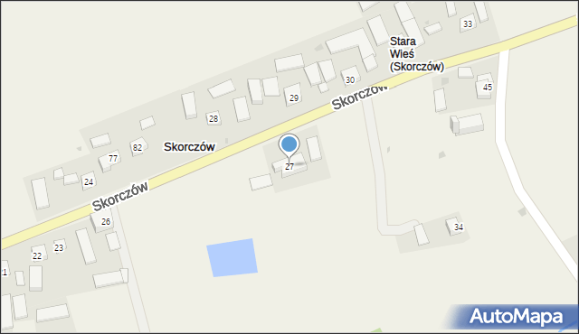 Skorczów, Skorczów, 27, mapa Skorczów