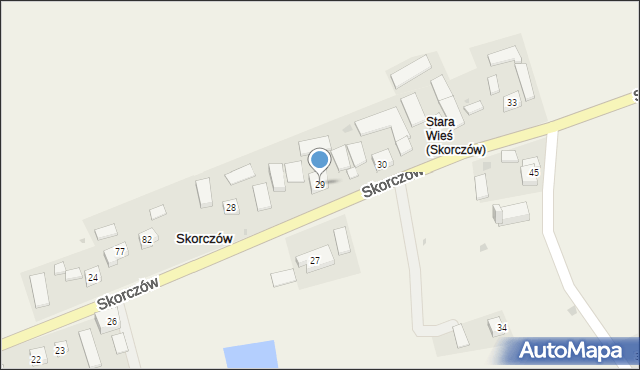 Skorczów, Skorczów, 29, mapa Skorczów