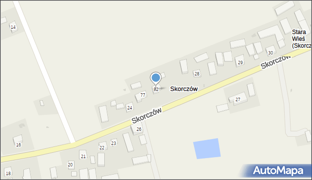 Skorczów, Skorczów, 82, mapa Skorczów