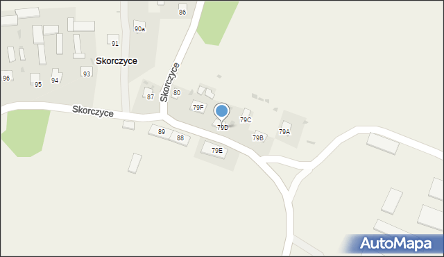 Skorczyce, Skorczyce, 79D, mapa Skorczyce