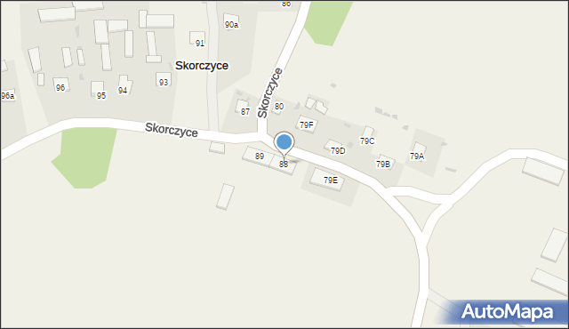 Skorczyce, Skorczyce, 88, mapa Skorczyce