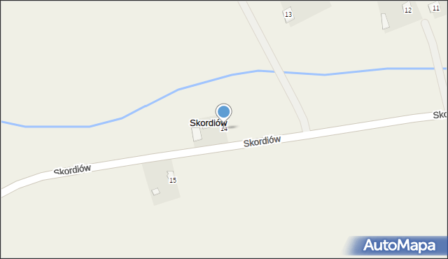 Skordiów, Skordiów, 14, mapa Skordiów