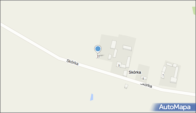 Skórka, Skórka, 10, mapa Skórka