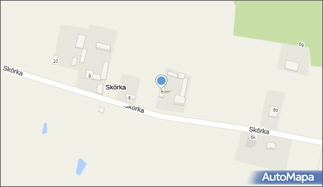 Skórka, Skórka, 7, mapa Skórka