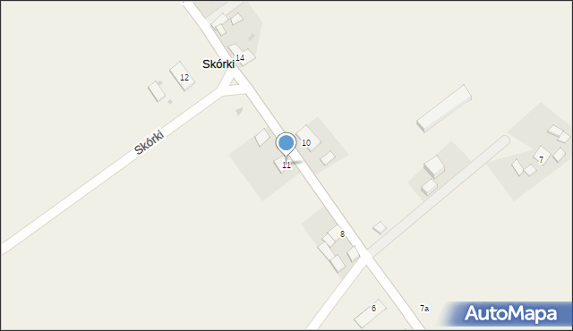 Skórki, Skórki, 11, mapa Skórki