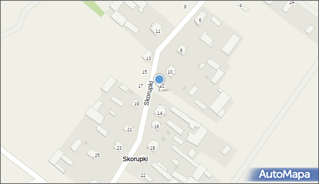 Skorupki, Skorupki, 12A, mapa Skorupki