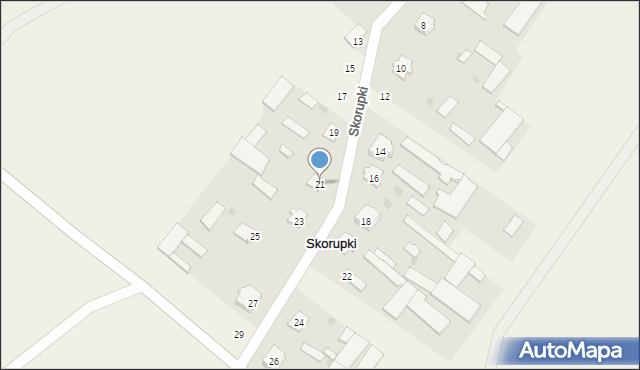 Skorupki, Skorupki, 21, mapa Skorupki