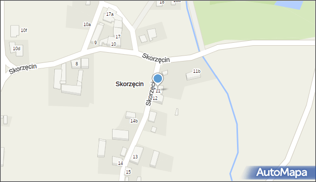 Skorzęcin, Skorzęcin, 11, mapa Skorzęcin