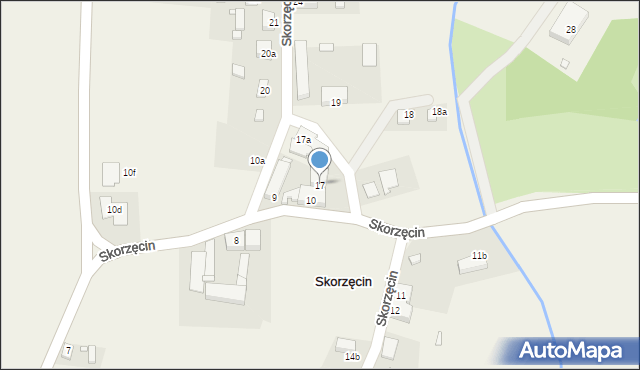 Skorzęcin, Skorzęcin, 17, mapa Skorzęcin