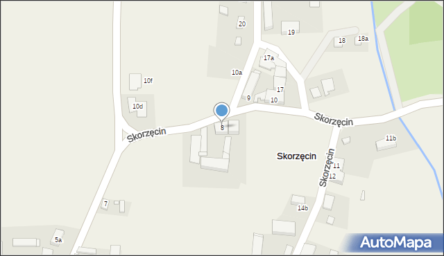 Skorzęcin, Skorzęcin, 8, mapa Skorzęcin