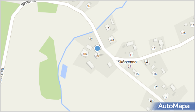 Skórzenno, Skórzenno, 10, mapa Skórzenno