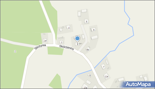 Skórzenno, Skórzenno, 3, mapa Skórzenno