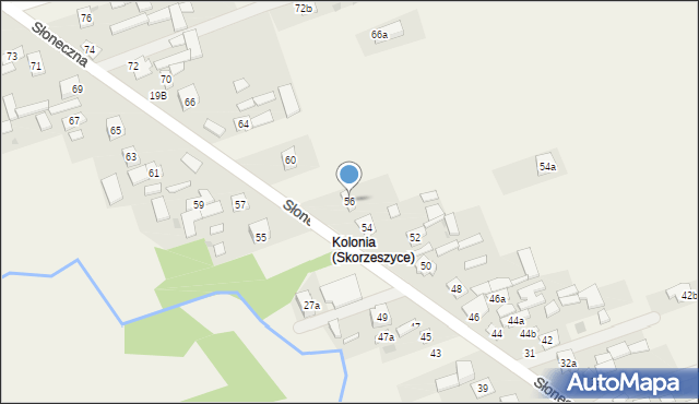 Skorzeszyce, Skorzeszyce, 25, mapa Skorzeszyce