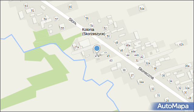 Skorzeszyce, Skorzeszyce, 29c, mapa Skorzeszyce