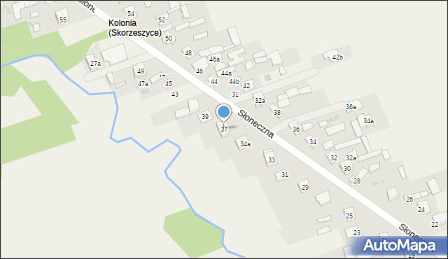 Skorzeszyce, Skorzeszyce, 33a, mapa Skorzeszyce