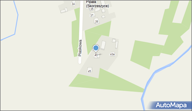 Skorzeszyce, Skorzeszyce, 62a, mapa Skorzeszyce