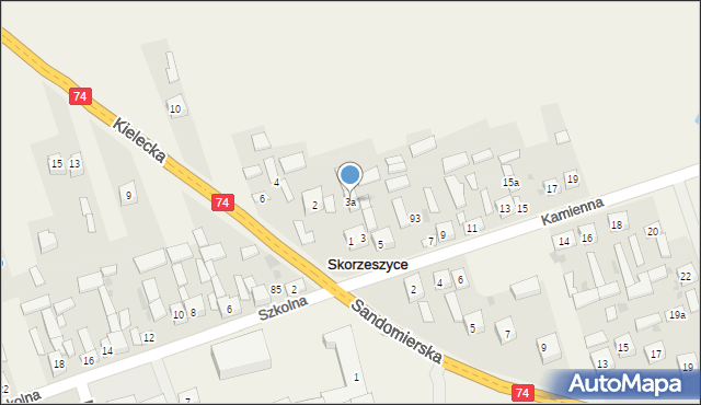 Skorzeszyce, Skorzeszyce, 89, mapa Skorzeszyce