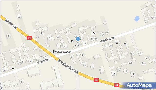 Skorzeszyce, Skorzeszyce, 94, mapa Skorzeszyce