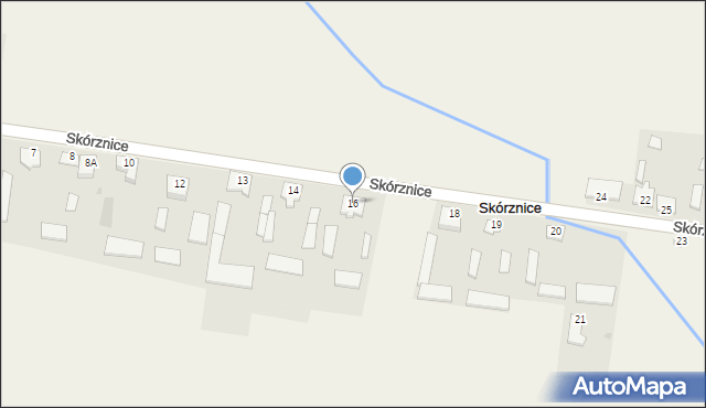 Skórznice, Skórznice, 16, mapa Skórznice