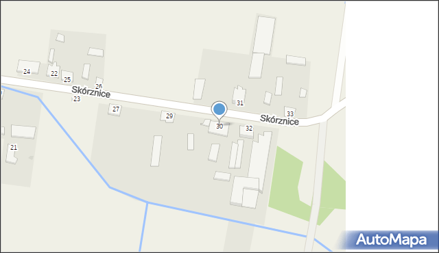 Skórznice, Skórznice, 30, mapa Skórznice