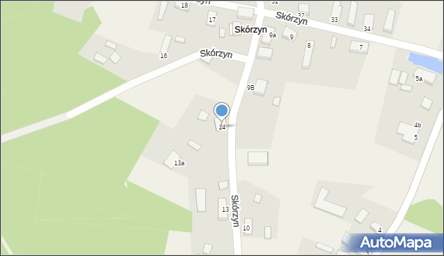 Skórzyn, Skórzyn, 14, mapa Skórzyn