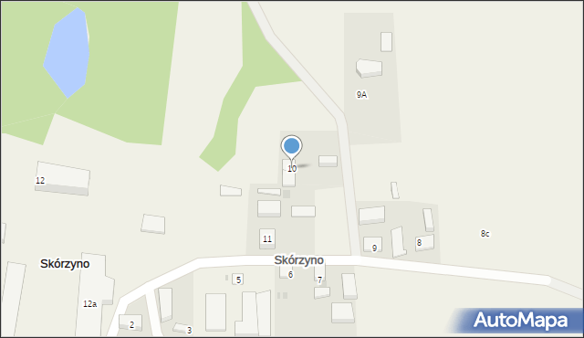 Skórzyno, Skórzyno, 10, mapa Skórzyno