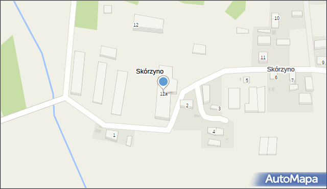 Skórzyno, Skórzyno, 12a, mapa Skórzyno