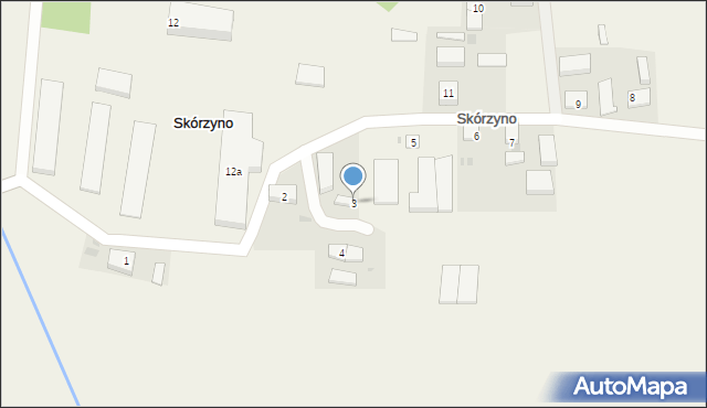 Skórzyno, Skórzyno, 3, mapa Skórzyno