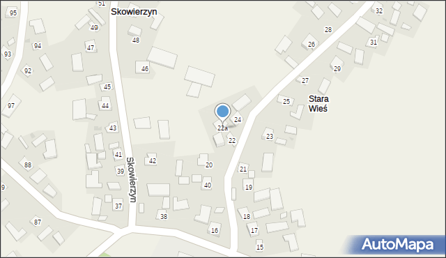 Skowierzyn, Skowierzyn, 22a, mapa Skowierzyn