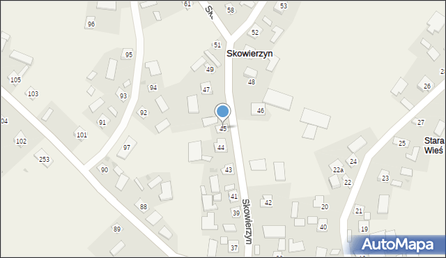 Skowierzyn, Skowierzyn, 45, mapa Skowierzyn