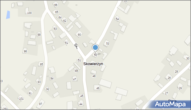 Skowierzyn, Skowierzyn, 52, mapa Skowierzyn