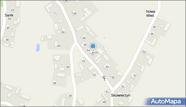 Skowierzyn, Skowierzyn, 62, mapa Skowierzyn