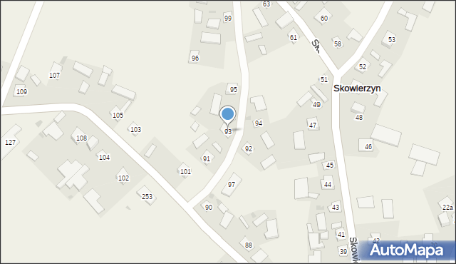 Skowierzyn, Skowierzyn, 93, mapa Skowierzyn