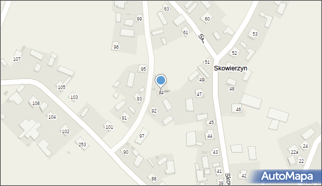 Skowierzyn, Skowierzyn, 94, mapa Skowierzyn