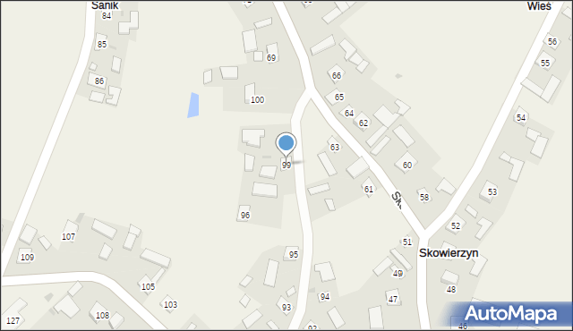 Skowierzyn, Skowierzyn, 99, mapa Skowierzyn