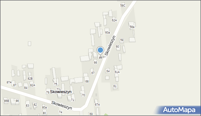 Skowieszyn, Skowieszyn, 65, mapa Skowieszyn