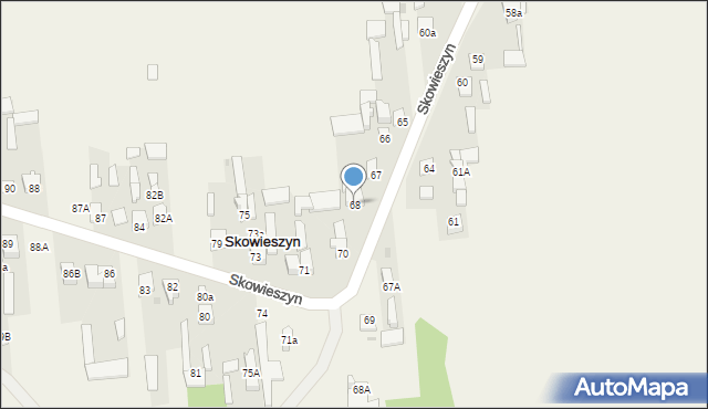 Skowieszyn, Skowieszyn, 68, mapa Skowieszyn