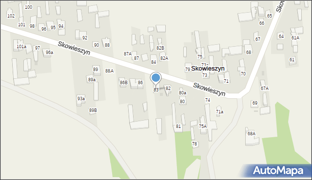 Skowieszyn, Skowieszyn, 83, mapa Skowieszyn